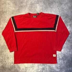 Vintage American Eagle Outfitters‎ Mens Red Long Sleeve Crew Neck Shirt Men's XL